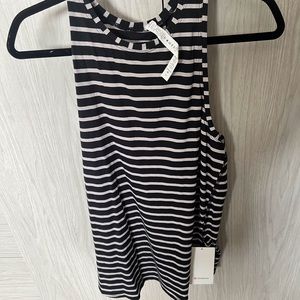 Lululemon striped black and white all tied up tank